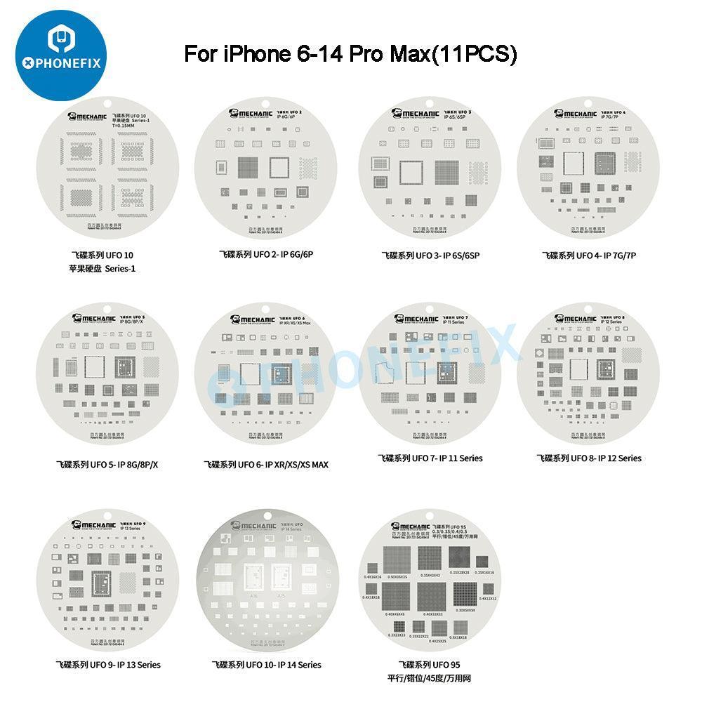 MECHANIC UFO BGA Reballing Stencil for iPhone Android IC Chip - Image 3