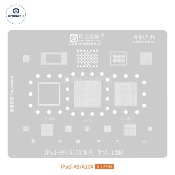 Mechanic UFO Rounded Hole for Apple iPad Composite Stencils Set - Image 4