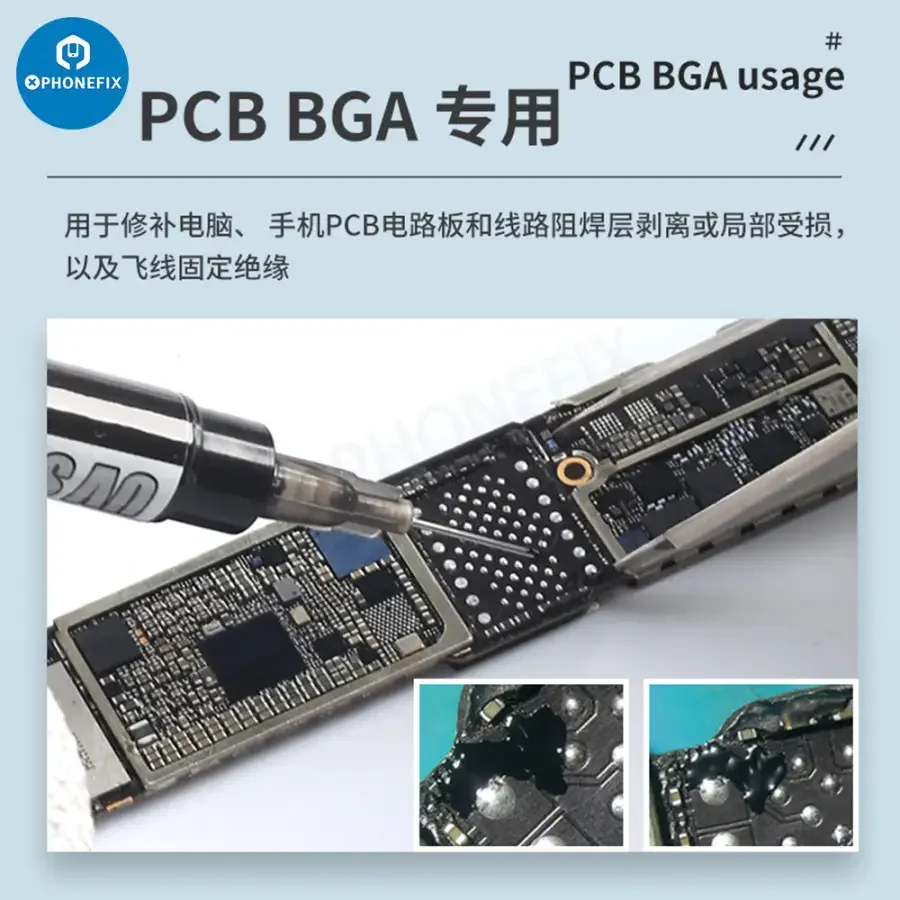 MECHANIC UV Light Curing BGA PCB Solder Mask Ink Black/Green - Image 7