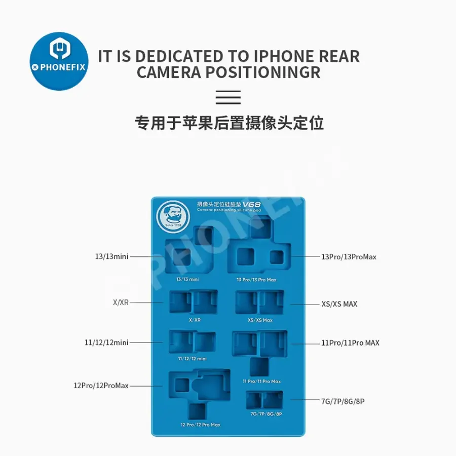 MECHANIC V68 Camera Positioning Silicone Pad for iPhone 7-13 Promax - Image 3