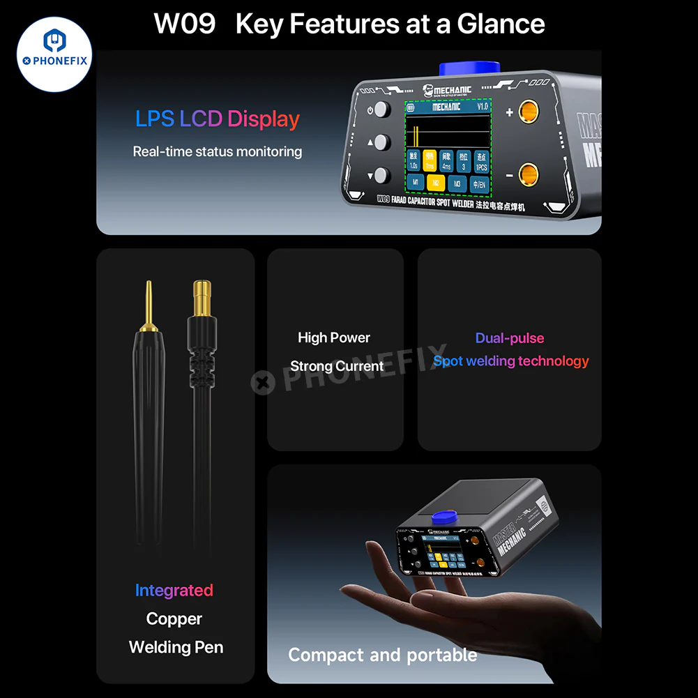 MECHANIC W09 Farad Capacitor Spot Welder for Battery Cell Welding - Image 3
