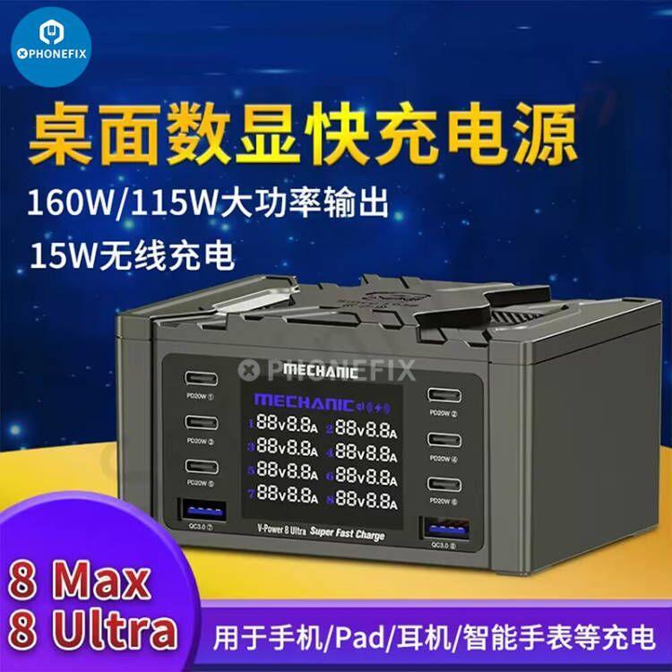 MECHANIC Wireless QC3.0 Charging Dock 8 Port LCD Display Fast Charger - Image 2