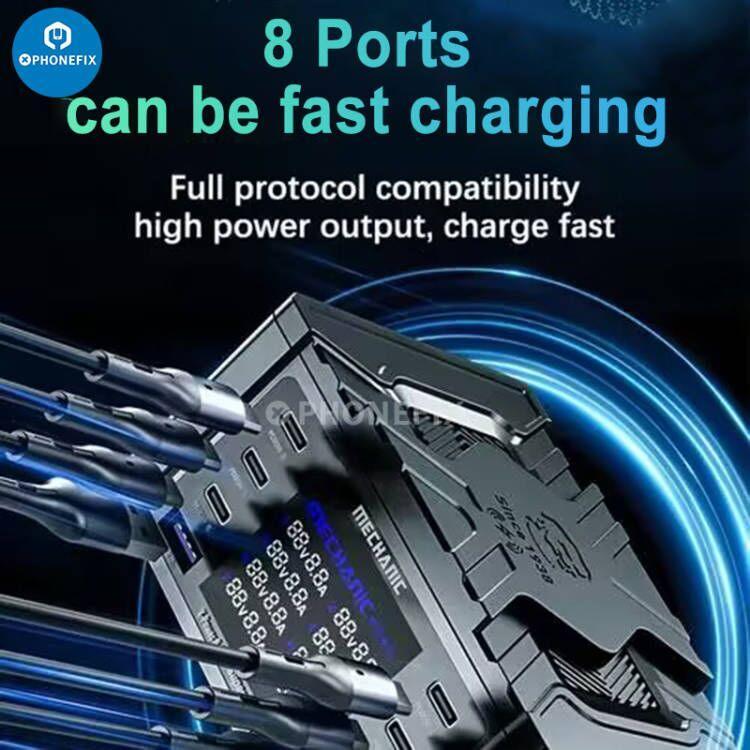MECHANIC Wireless QC3.0 Charging Dock 8 Port LCD Display Fast Charger - Image 4