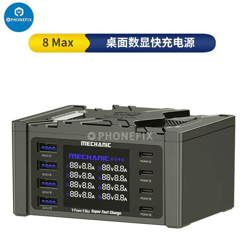 MECHANIC Wireless QC3.0 Charging Dock 8 Port LCD Display Fast Charger - Image 6