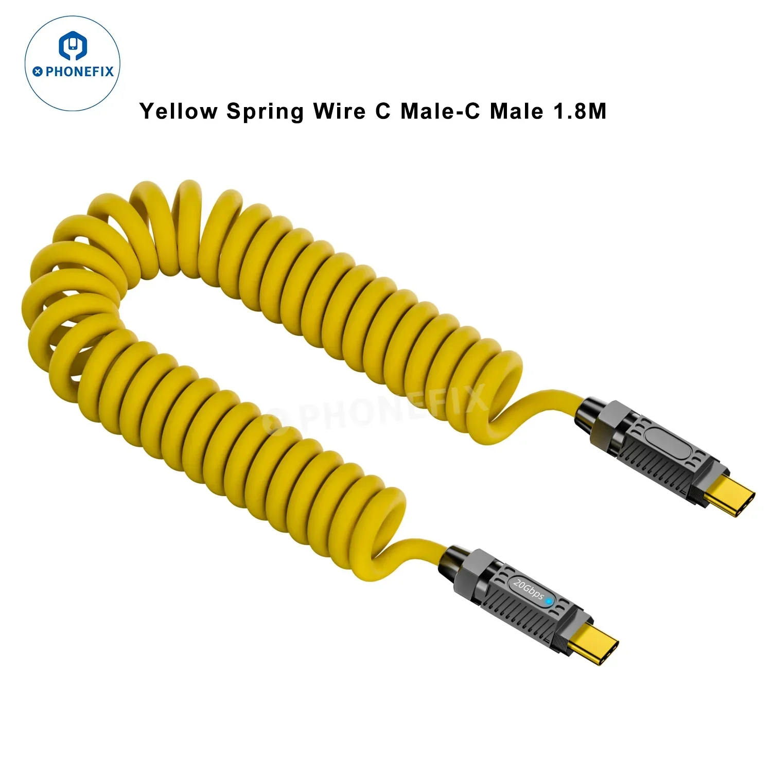 Mechanical Keyboard Data Cable Type-C to USB Spring Wire - Image 2