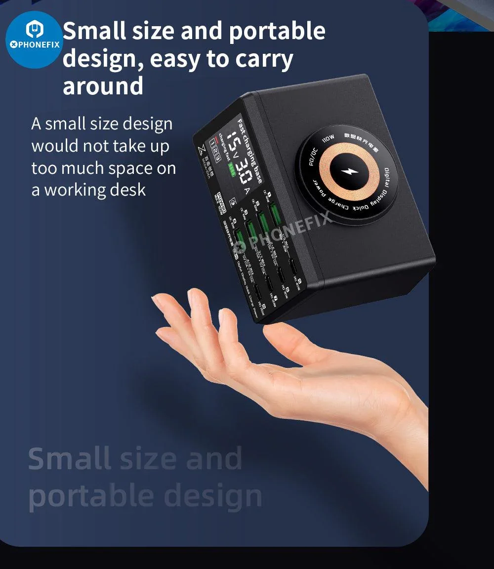 Multifunction Digits Display wireless Charging Desktop Power Supply - Image 19