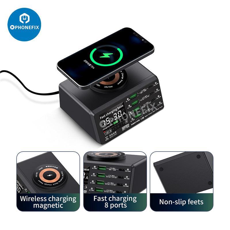 Multifunction Digits Display wireless Charging Desktop Power Supply - Image 2