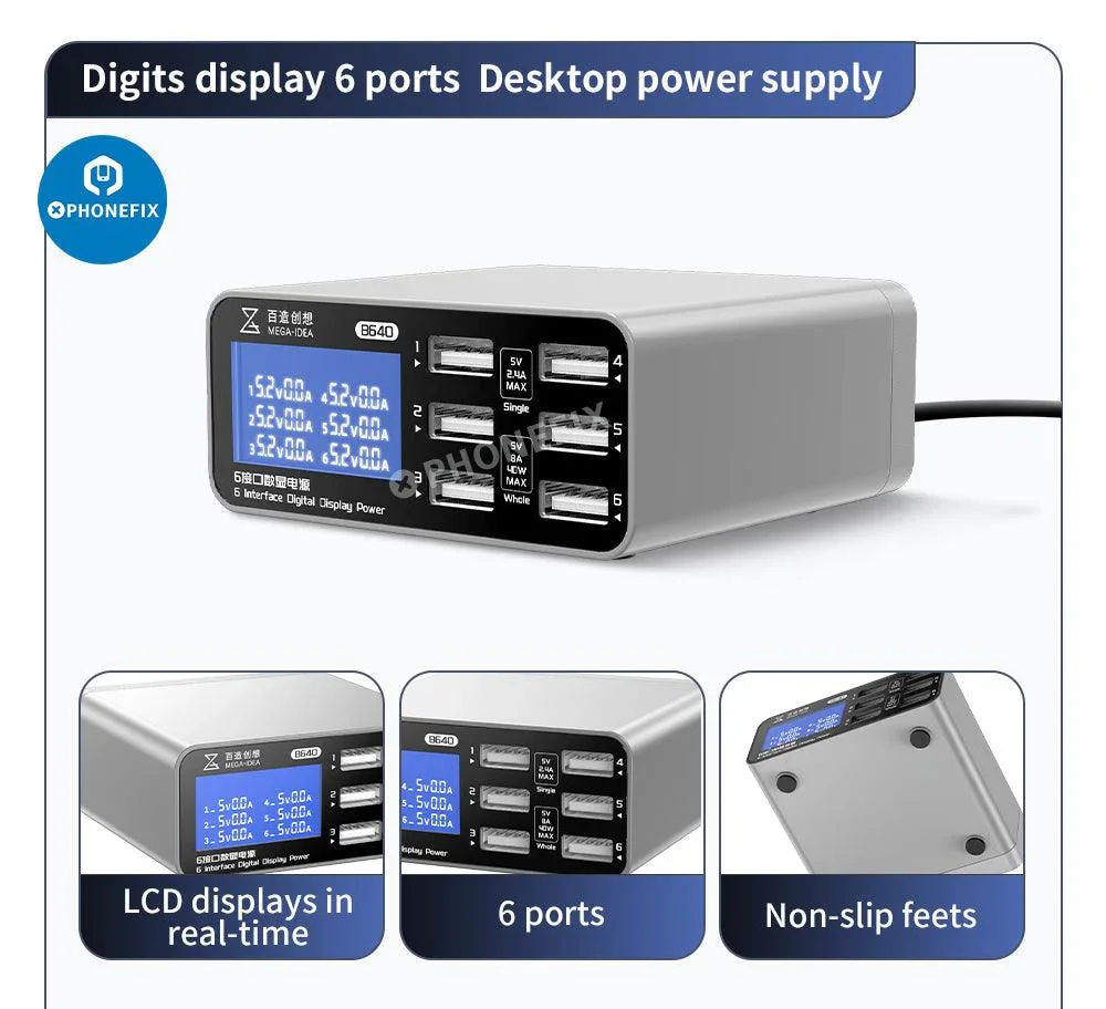 Multifunction Digits Display wireless Charging Desktop Power Supply - Image 20