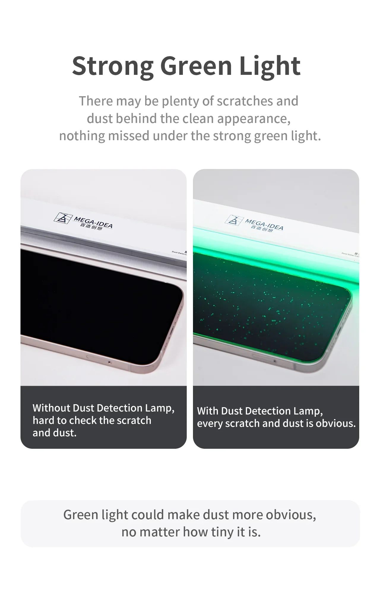 MEGA-IDEA ISee Dust Detection Lamp Phone Screen Cleaning - Image 5