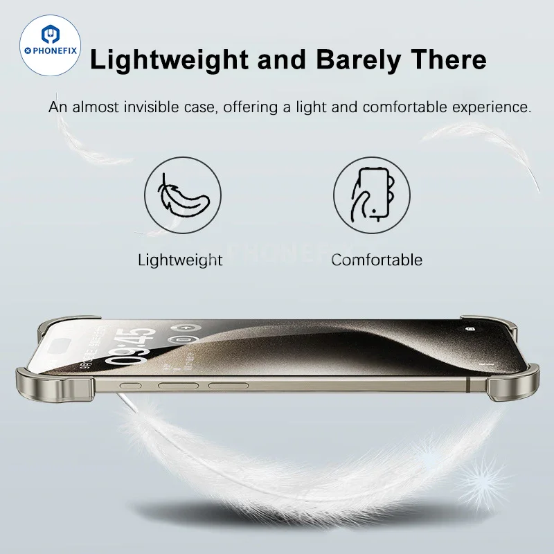 Metal Corner Pad Anti-fall Frameless Phone Case for iPhone 12-17 - Image 6