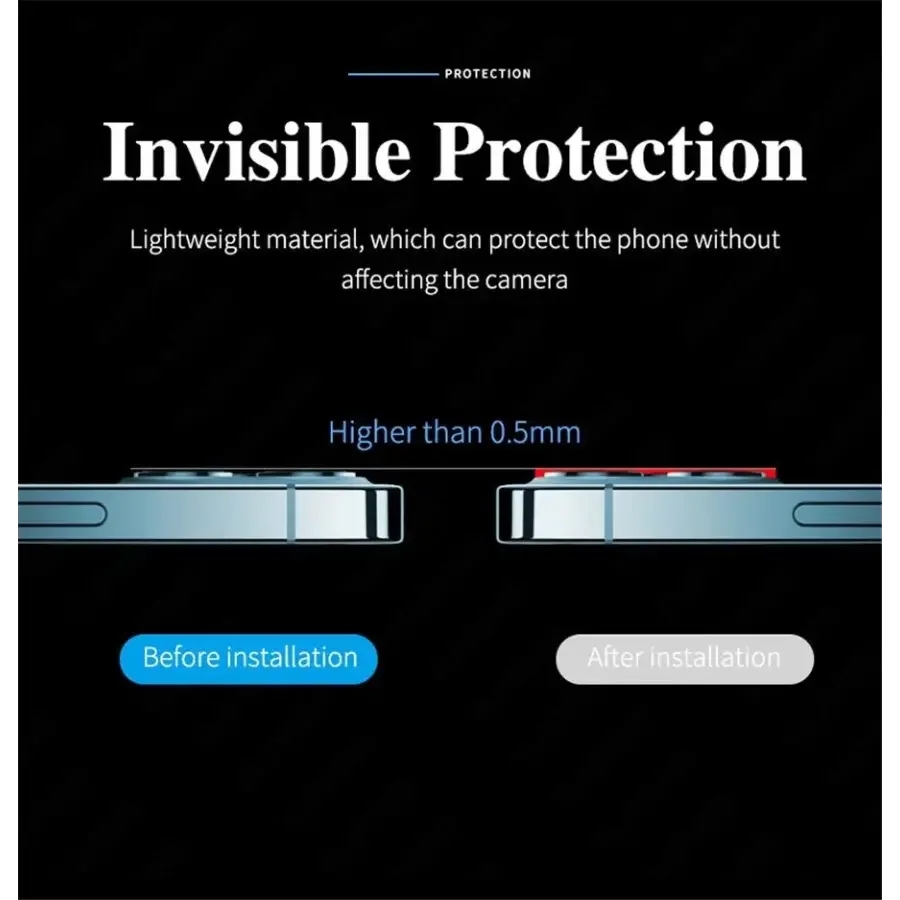 Metal Full Cover Camera Lens Protectors For iPhone 11-13ProMax - Image 19