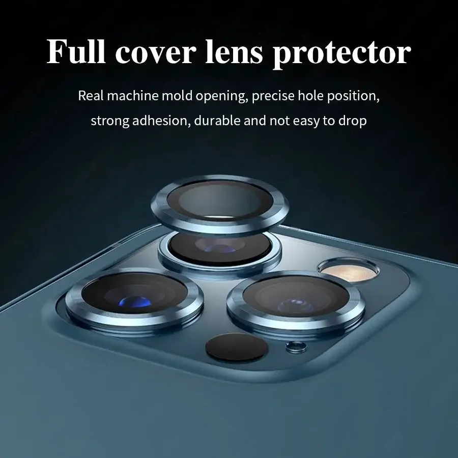 Metal Full Cover Camera Lens Protectors For iPhone 11-13ProMax - Image 25