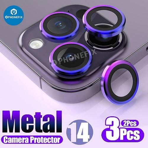 Metal Ring Tempered Glass iPhone 13-14 Series Camera Lens Protector - Image 19