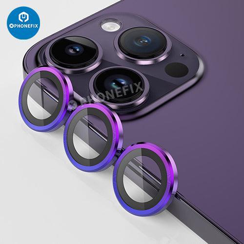 Metal Ring Tempered Glass iPhone 13-14 Series Camera Lens Protector - Image 20