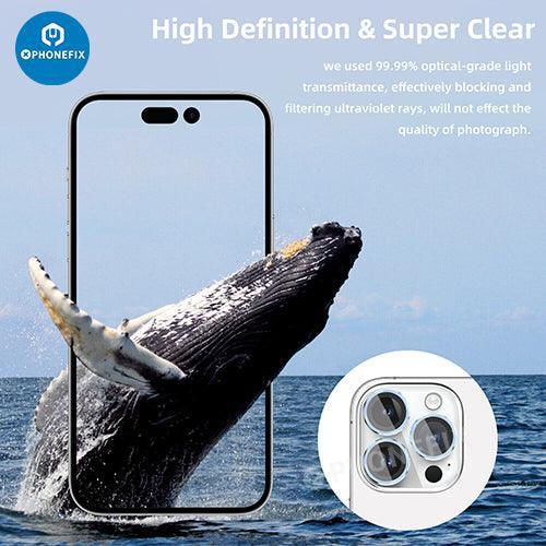 Metal Ring Tempered Glass iPhone 13-14 Series Camera Lens Protector - Image 28