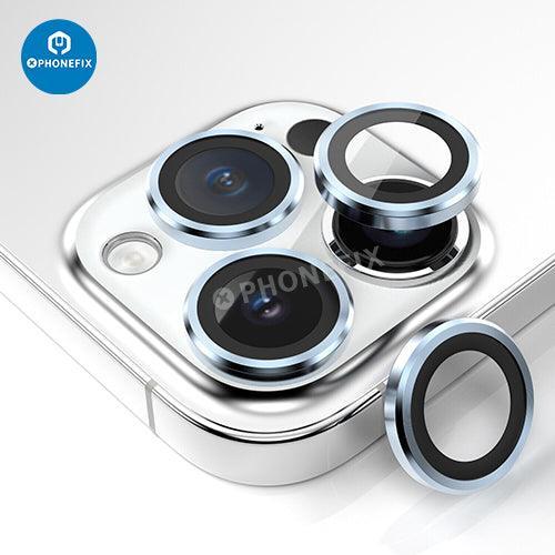 Metal Ring Tempered Glass iPhone 13-14 Series Camera Lens Protector - Image 29