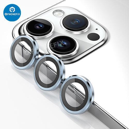 Metal Ring Tempered Glass iPhone 13-14 Series Camera Lens Protector - Image 32