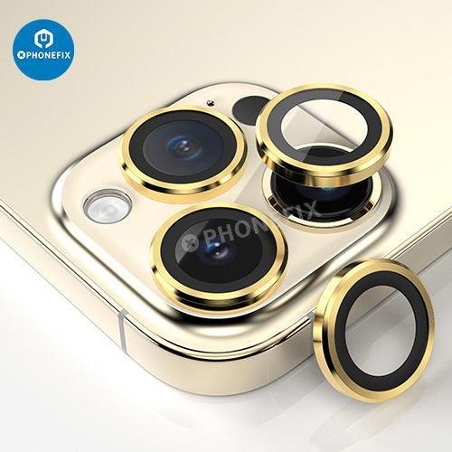 Metal Ring Tempered Glass iPhone 13-14 Series Camera Lens Protector - Image 36