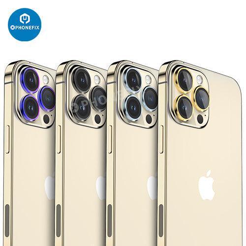 Metal Ring Tempered Glass iPhone 13-14 Series Camera Lens Protector - Image 37