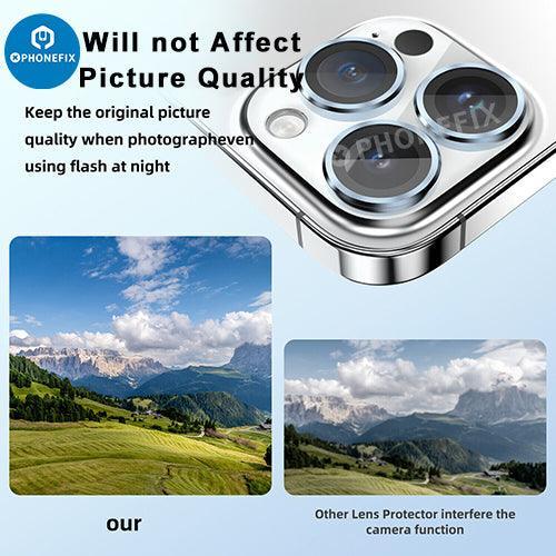 Metal Ring Tempered Glass iPhone 13-14 Series Camera Lens Protector - Image 42