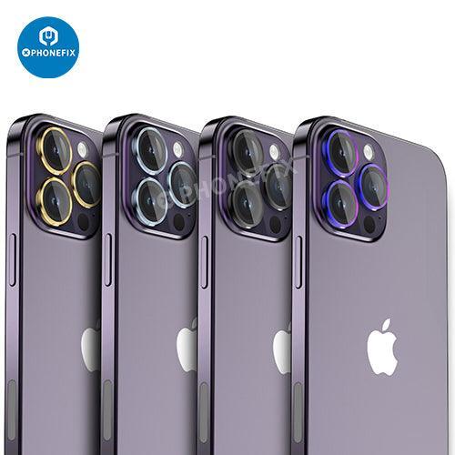 Metal Ring Tempered Glass iPhone 13-14 Series Camera Lens Protector - Image 5