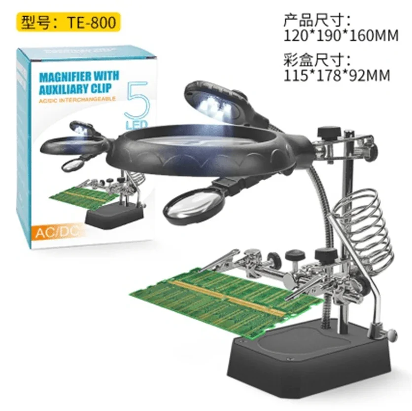 MG16129 Desktop Welding Magnifying Glass Soldering Iron Stand - Image 3