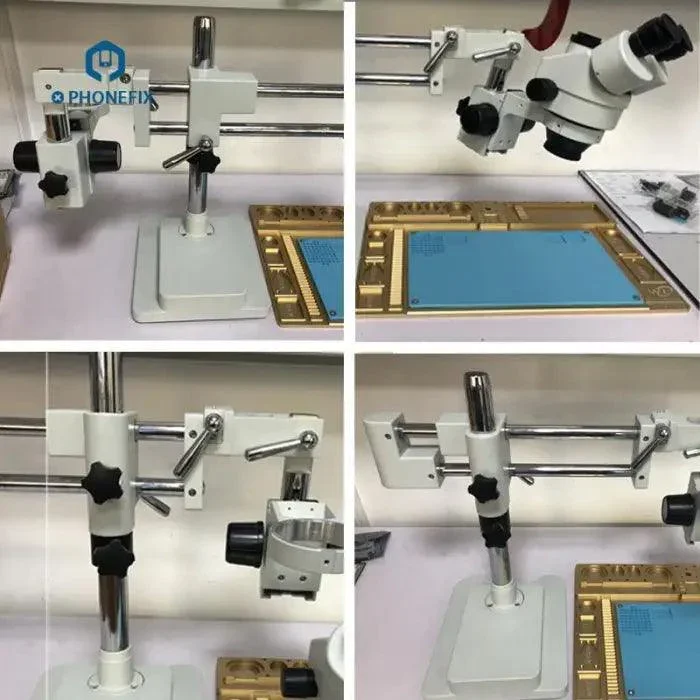 Microscope Arm Adjustable Extension Bracket Holder Metal Base fixture - Image 2