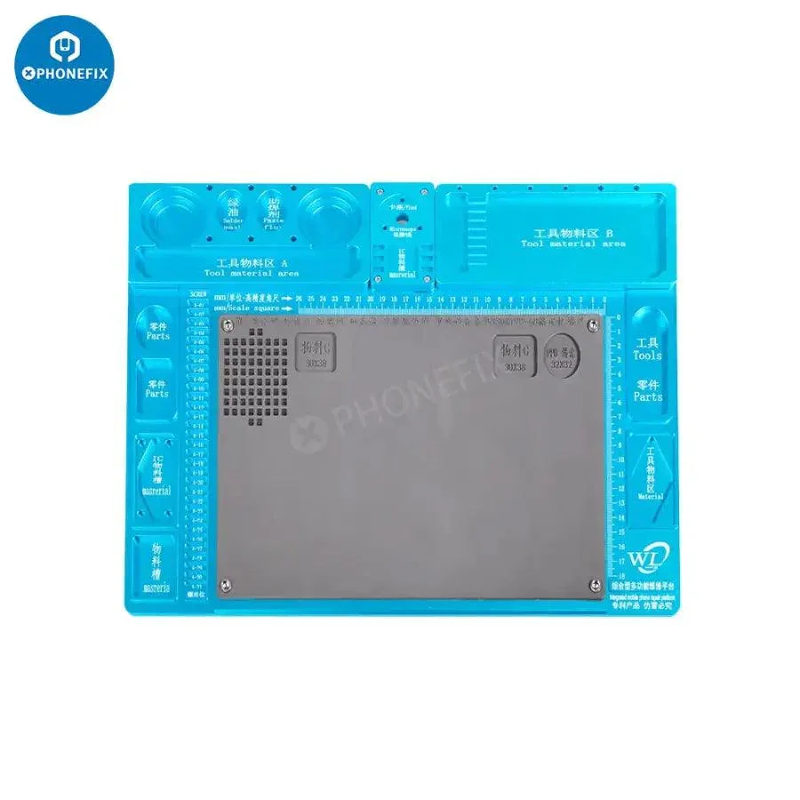 Microscope Fixed Base Aluminum Alloy Pad PCB Soldering Repair Mat - Image 13