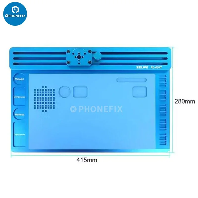 Microscope Fixed Base Aluminum Alloy Pad PCB Soldering Repair Mat - Image 16