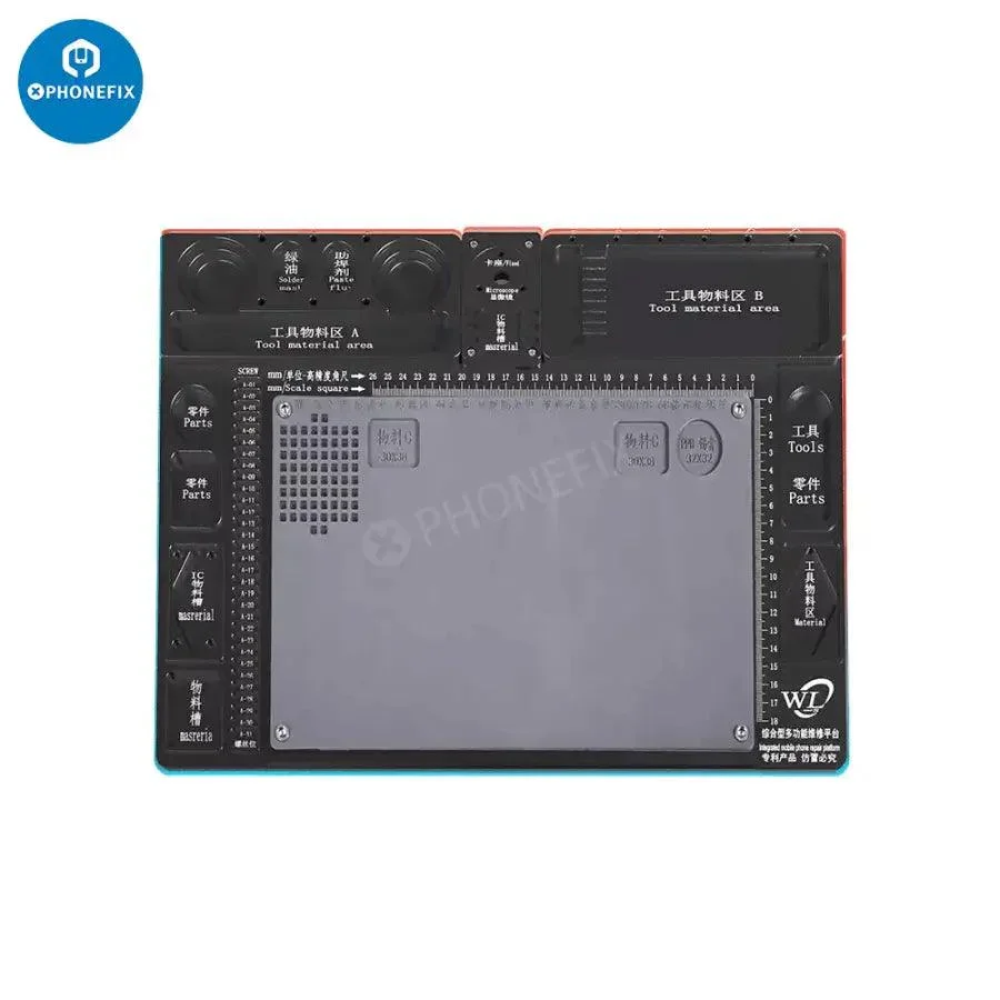 Microscope Fixed Base Aluminum Alloy Pad PCB Soldering Repair Mat - Image 5