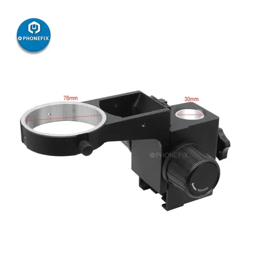 Microscope Head Holder Adjustable Arm Stand Fixture 76mm Focus Bracket - Image 2