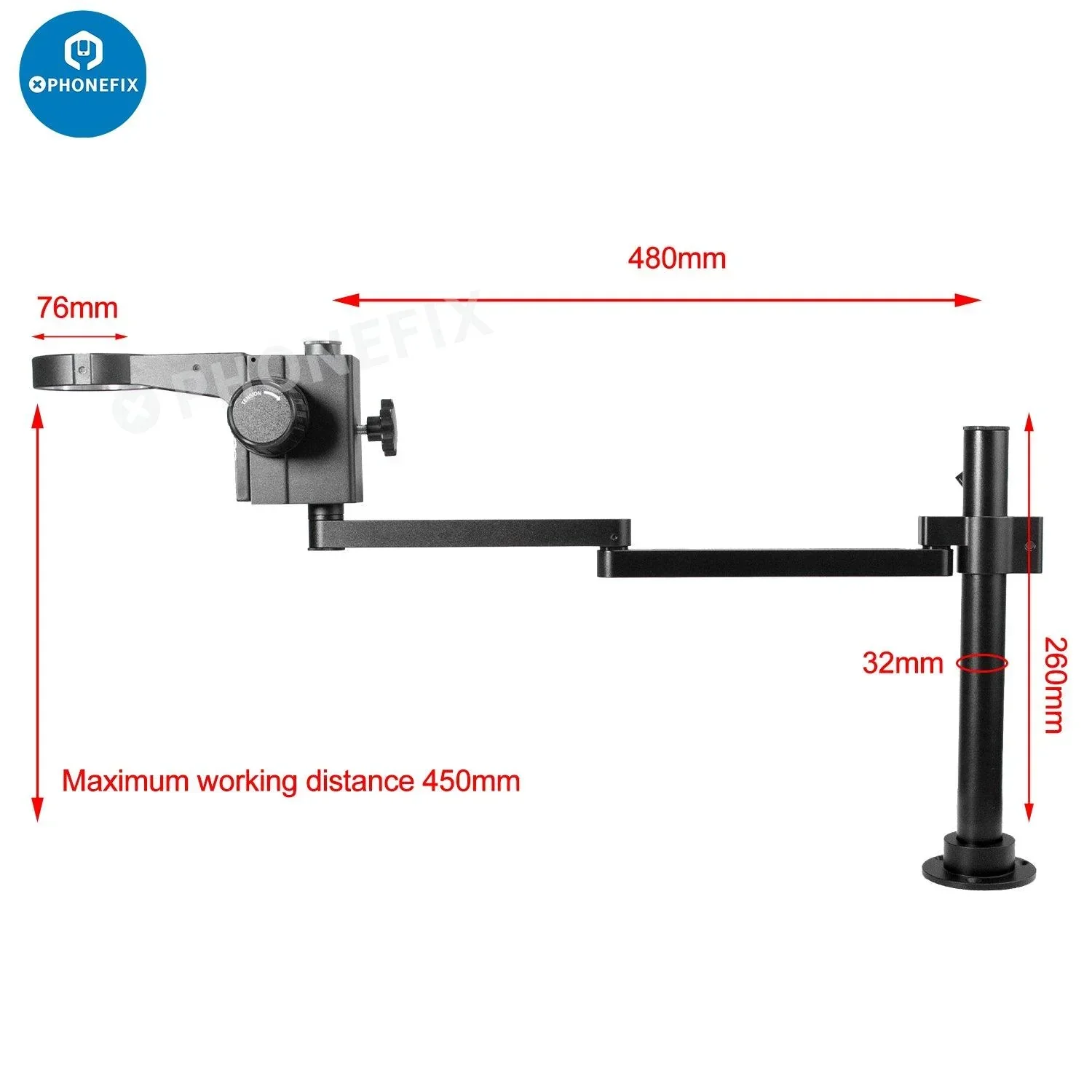 Microscope Single Articulating Holder Bracket Dual Arm Boom Stand - Image 3