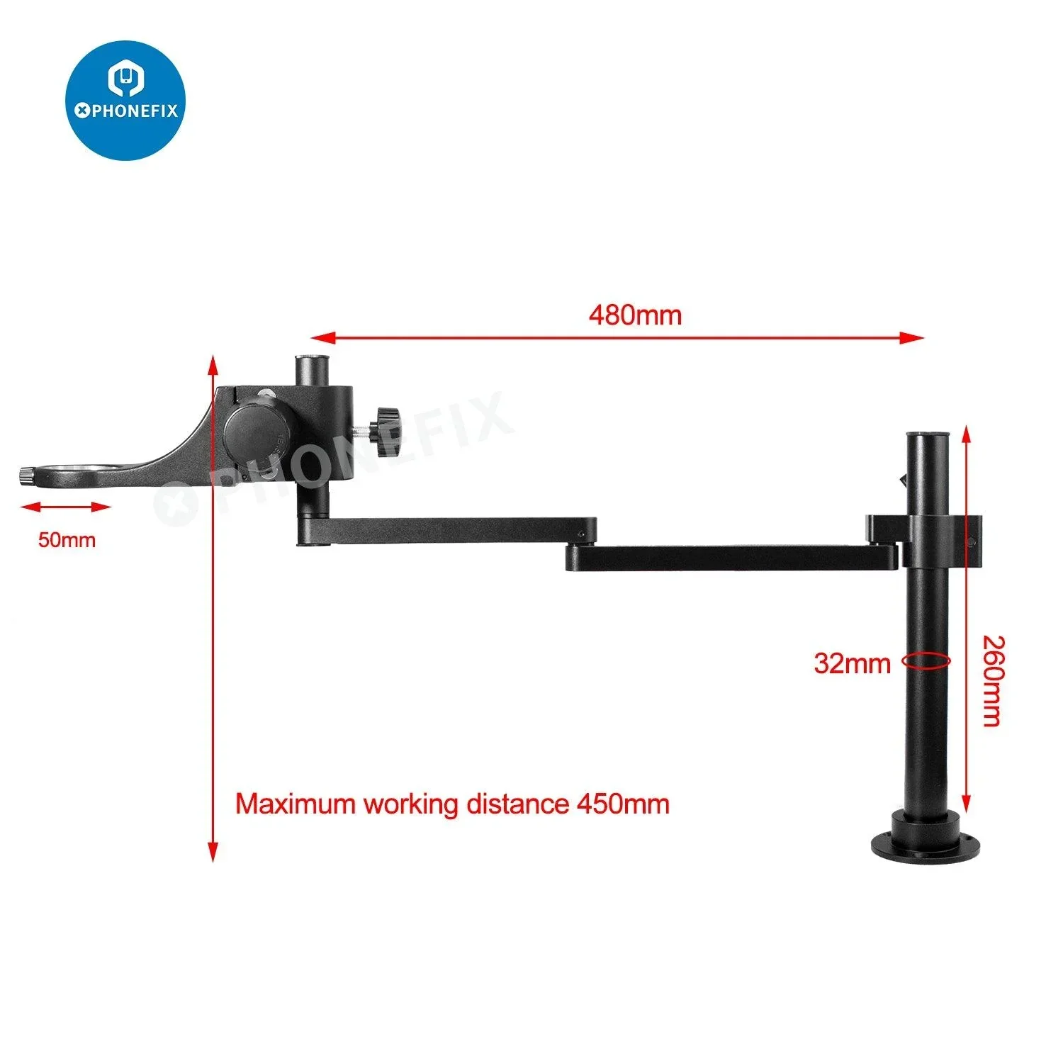 Microscope Single Articulating Holder Bracket Dual Arm Boom Stand - Image 4