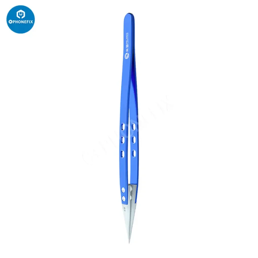 Mijing Ceramic Tweezers Stainless Steel Handle Straight Curved Tip - Image 4