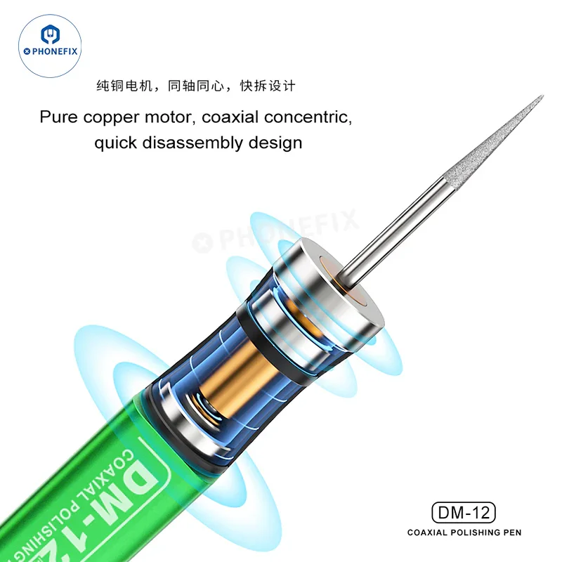 MIJING DM-12 Coaxial Polishing Pen Phone PCB IC Grinding Tool - Image 6