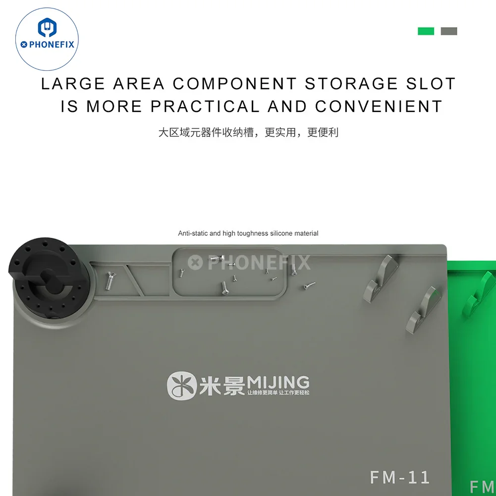 Mijing FM-11 FM-12 Silicone Pad With Phone Screwdriver Holder - Image 5