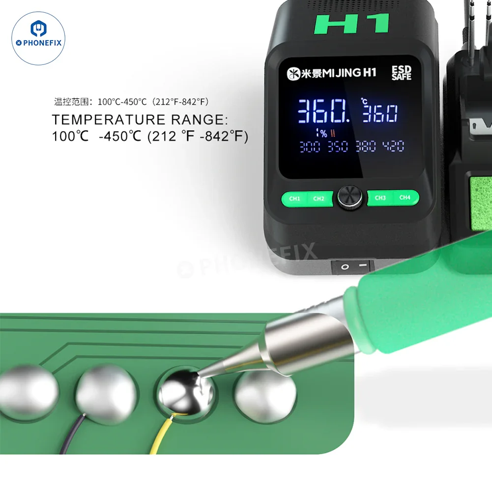 MIJING H1 Digital Soldering Station Compatible T210 T115 T245 Handle - Image 2