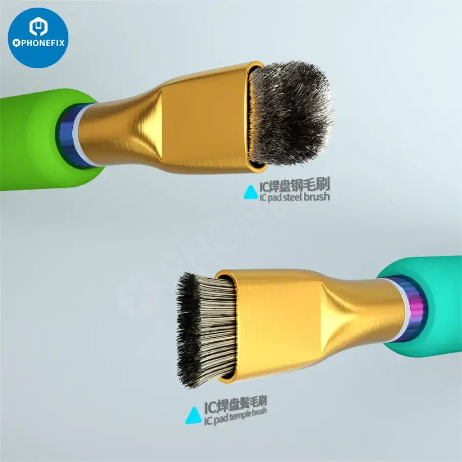 MiJing IC Pad Cleaning Steel Sideburns Brush 2Pcs/Box - Image 3