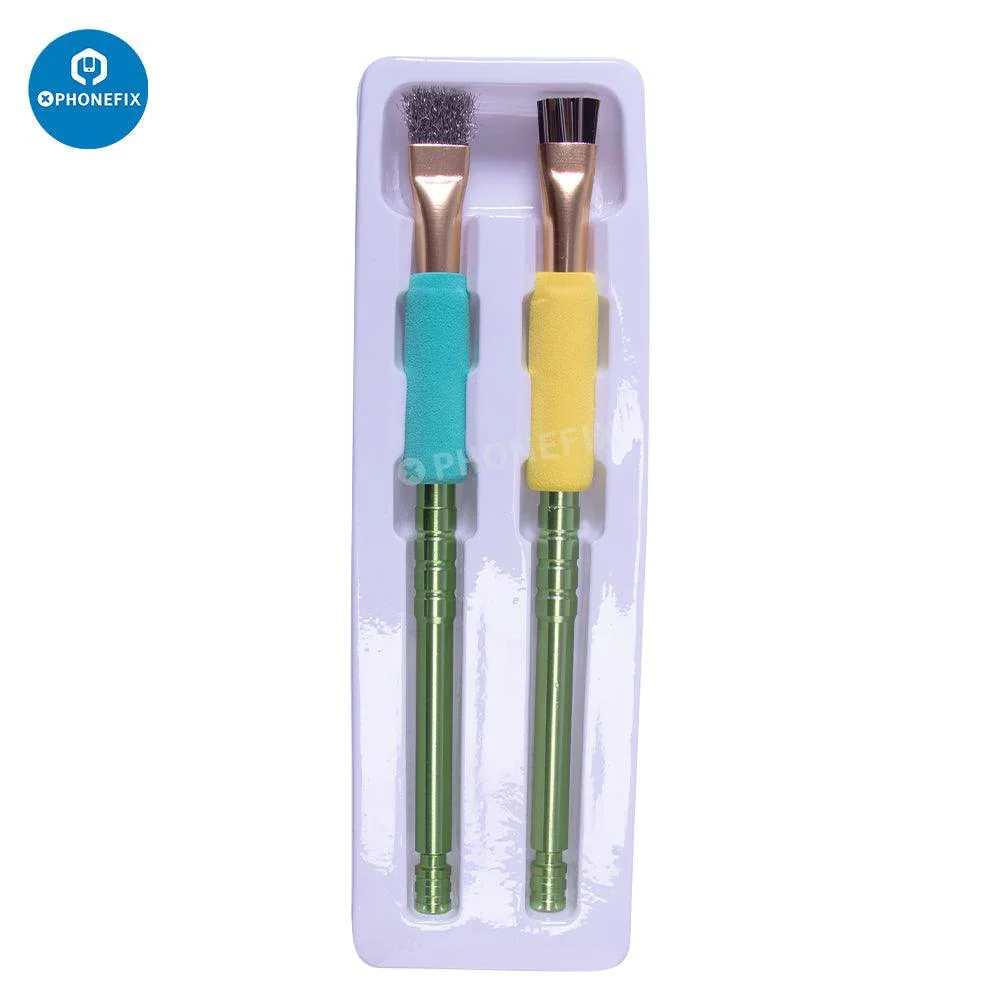 MiJing IC Pad Cleaning Steel Sideburns Brush 2Pcs/Box - Image 4