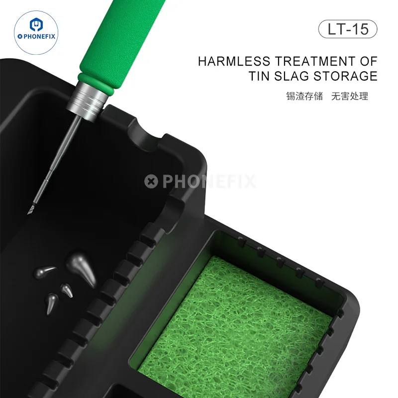 MIJING LT-15 Soldering Iron Companion With Cleaning Storage Area - Image 3