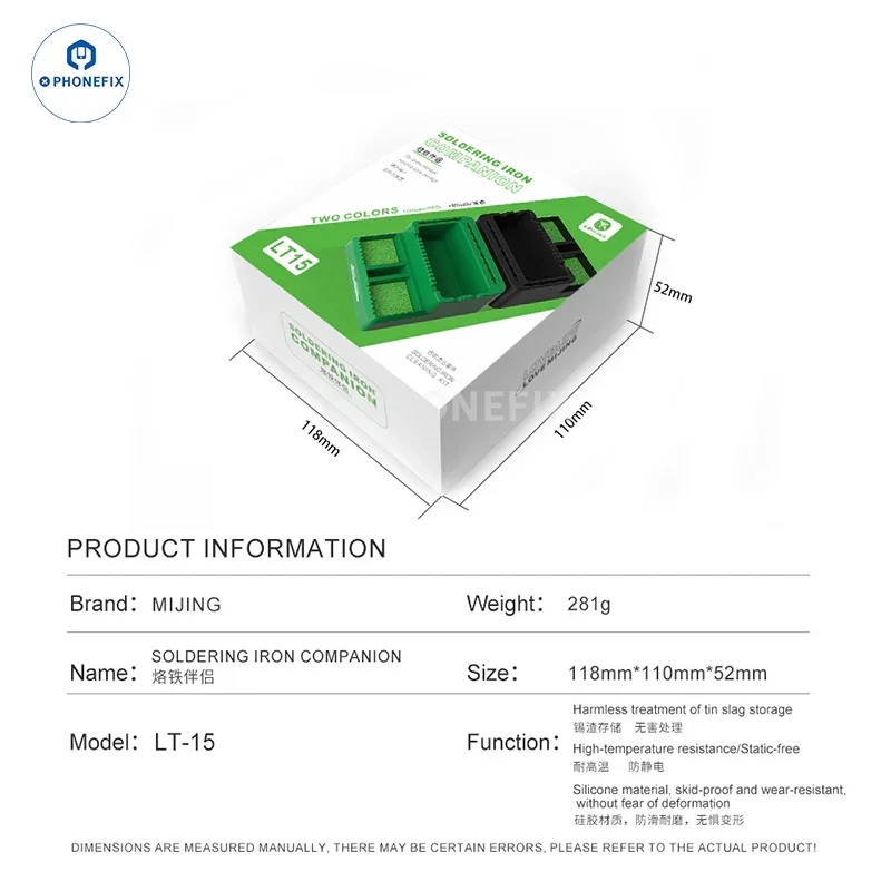 MIJING LT-15 Soldering Iron Companion With Cleaning Storage Area - Image 8