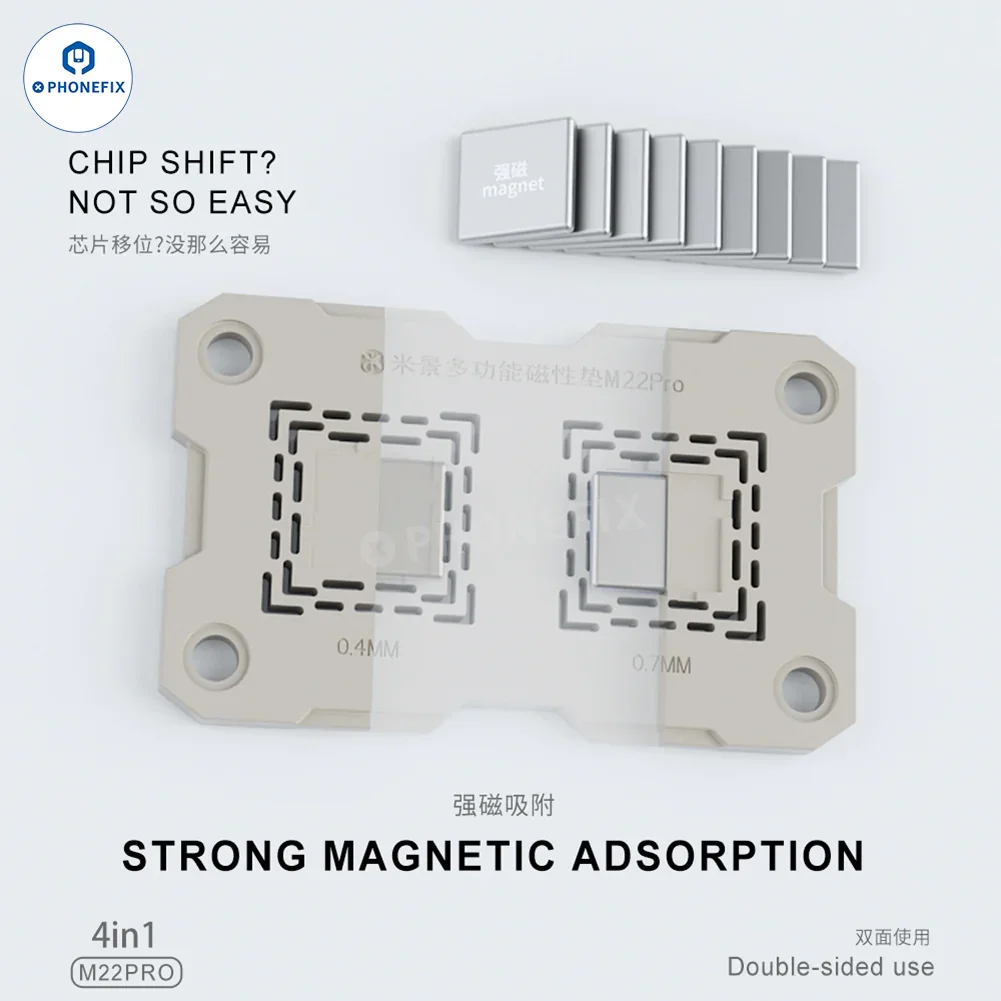 Mijing M22 Pro Double-sided Magnetic Mat Chip Soldering Silicone Pad - Image 3