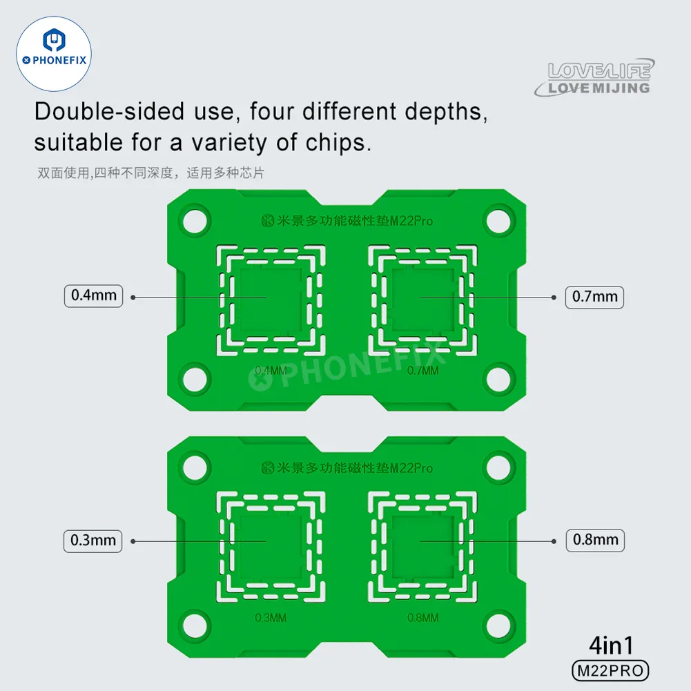 Mijing M22 Pro Double-sided Magnetic Mat Chip Soldering Silicone Pad - Image 5