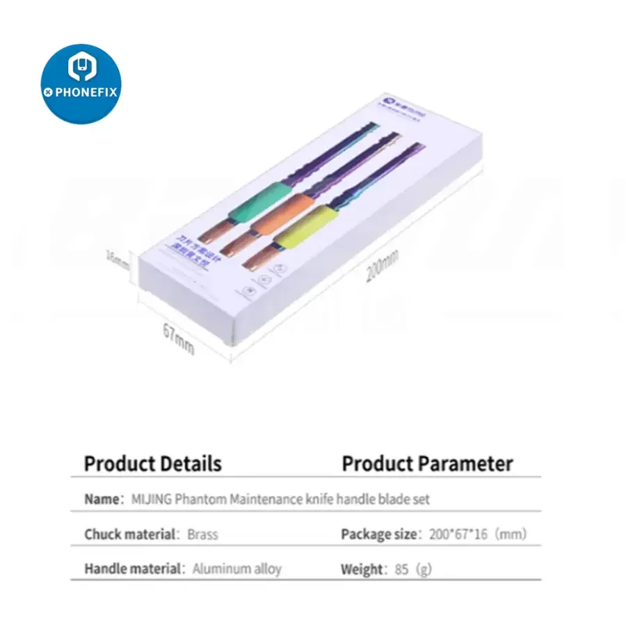 Mijing Phantom Knife 3 in 1 Blade Handle Set IC Glue Removal Tool - Image 9