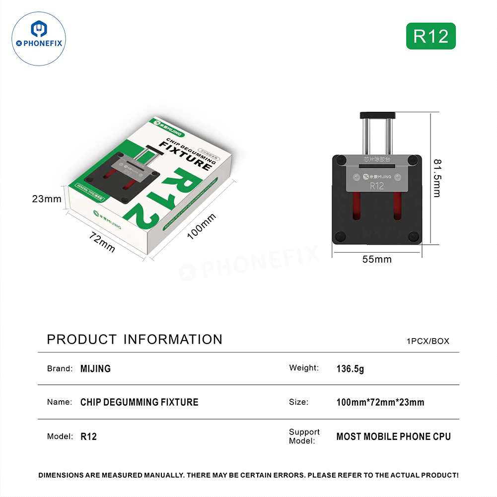 MIJING R11 R12 Degumming Fixture for BGA IC Soldering/Glue Removal - Image 6