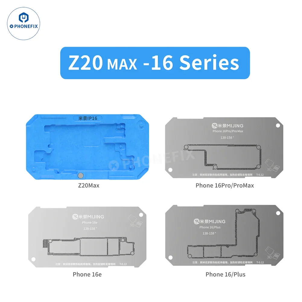 Mijing Z20 Max/Pro iPhone X-17 Pro Max Middle Frame Reballing Platform - Image 11