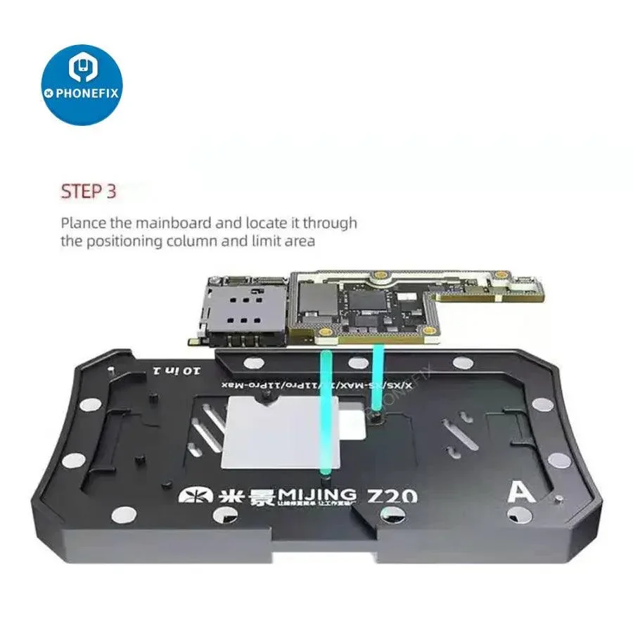 Mijing Z20 Max/Pro iPhone X-17 Pro Max Middle Frame Reballing Platform - Image 3
