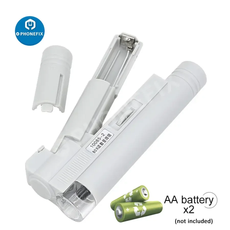 Mini Foldable LED Microscope Magnifier With Scale For Phone Repair - Image 2