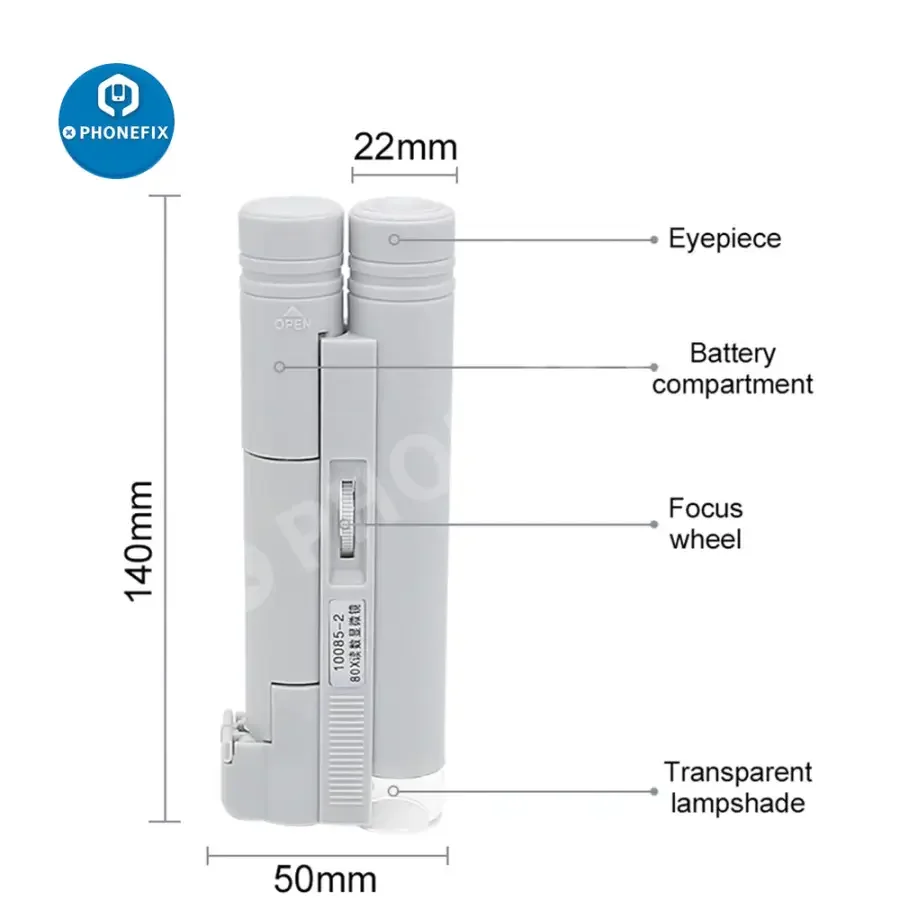 Mini Foldable LED Microscope Magnifier With Scale For Phone Repair - Image 8