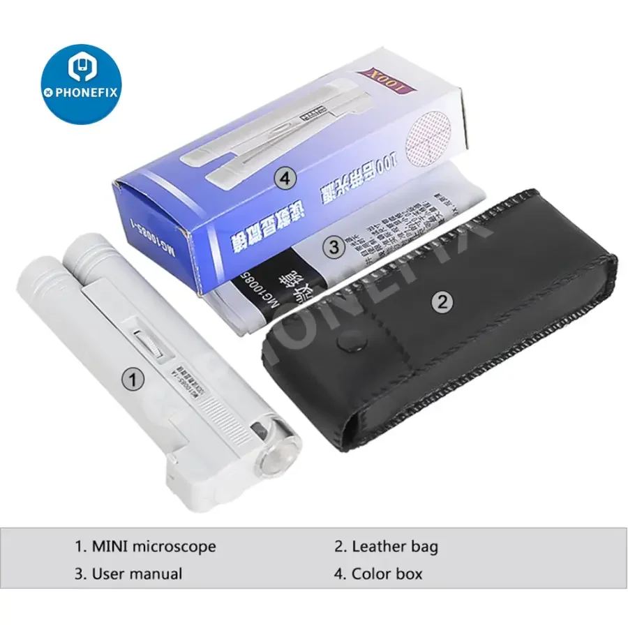 Mini Foldable LED Microscope Magnifier With Scale For Phone Repair - Image 9